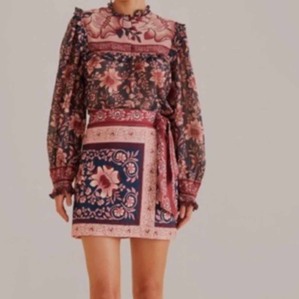 FARM RIO CHARM OVERLAPPED SKIRT
